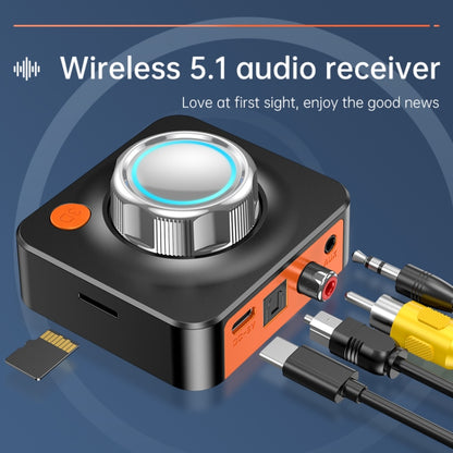 C39HD Bluetooth 5.1 Audio Receiver AUX Coaxial Fiber Output Supports TF Playback - Audio Receiver Transmitter by PMC Jewellery | Online Shopping South Africa | PMC Jewellery