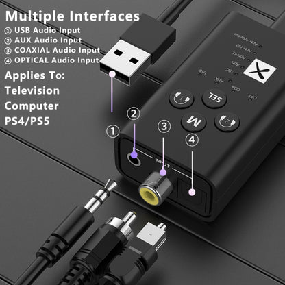 T9 Low latency 5.2 Bluetooth Audio Transmitter Supports Fiber Optic Coaxial APTX No Cable - Audio Receiver Transmitter by PMC Jewellery | Online Shopping South Africa | PMC Jewellery