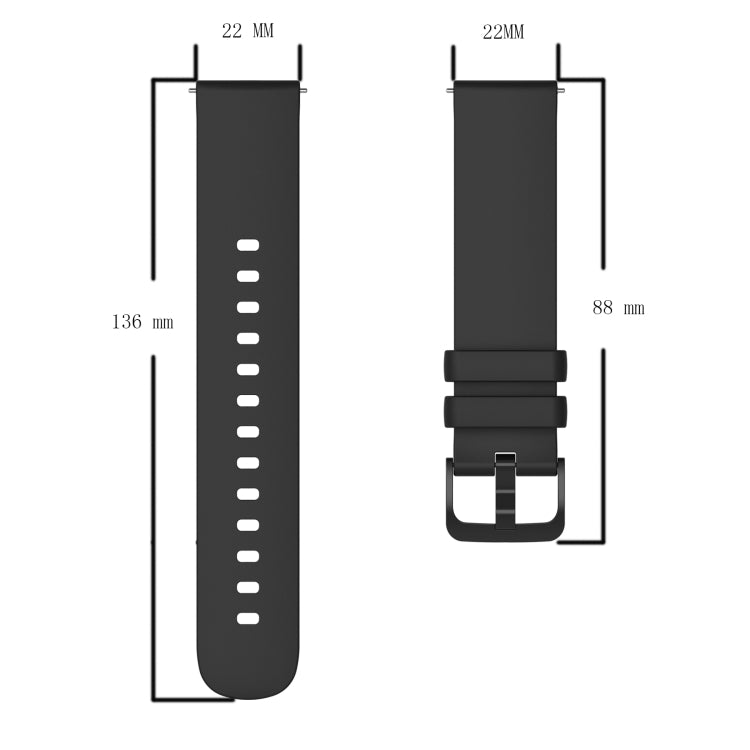 For Huawei GT2 Pro 22mm Solid Color Soft Silicone Watch Band(Black) - Watch Bands by PMC Jewellery | Online Shopping South Africa | PMC Jewellery | Buy Now Pay Later Mobicred