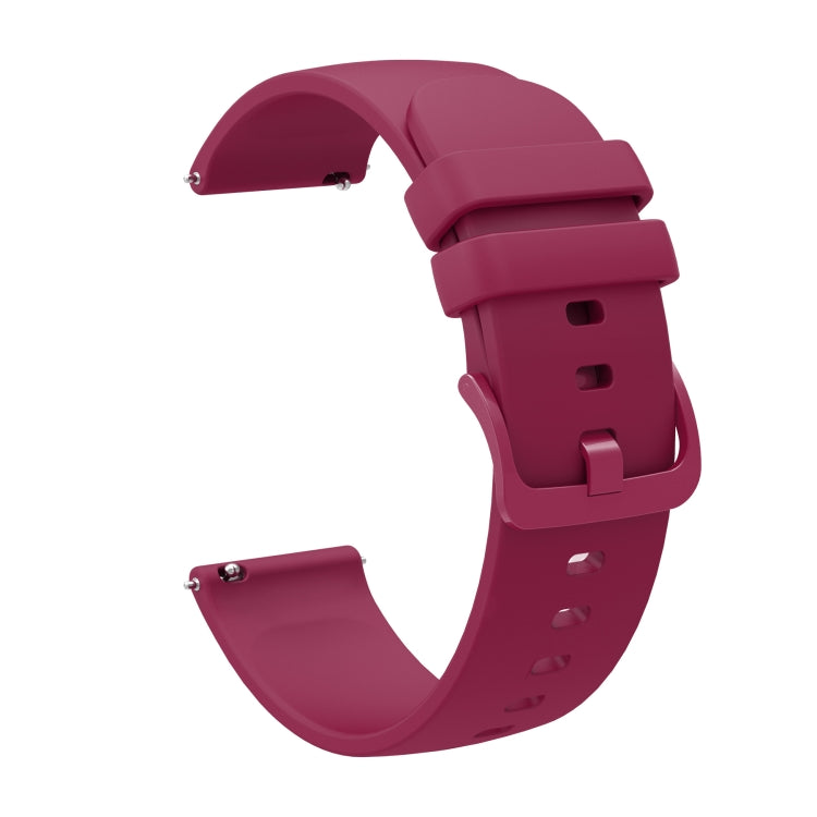 For Xiaomi Haylou GST LS09B 22mm Solid Color Soft Silicone Watch Band(Wine Red) - Watch Bands by PMC Jewellery | Online Shopping South Africa | PMC Jewellery | Buy Now Pay Later Mobicred