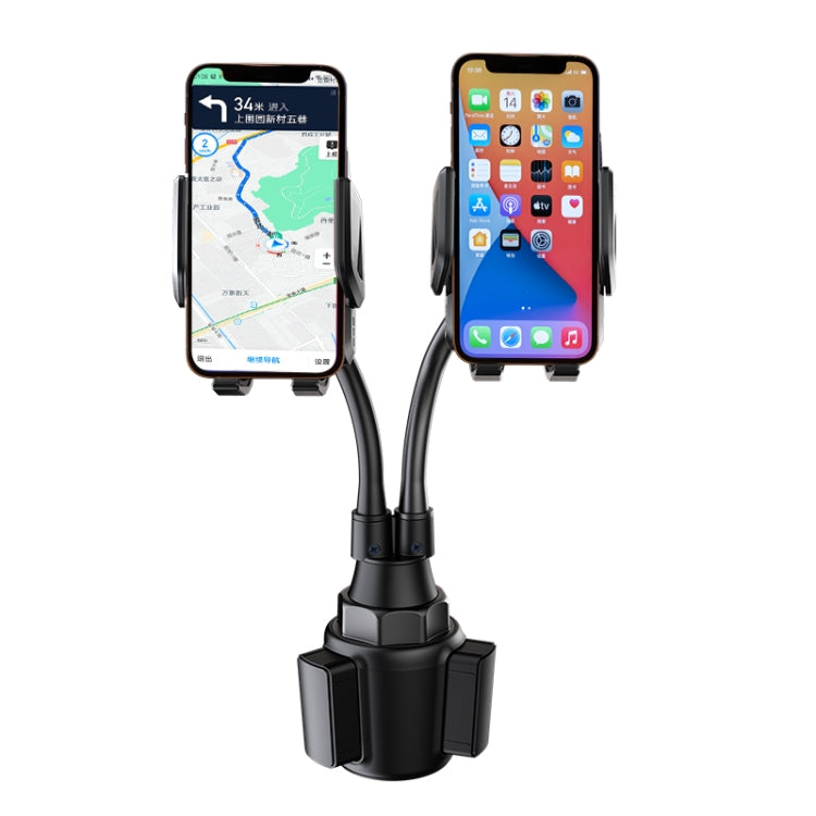 A080+X908 Car Cup Double Mobile Phone Holder Mount Adjustable Cradle Bracket - free shipping - PMC TechLife - Order now!