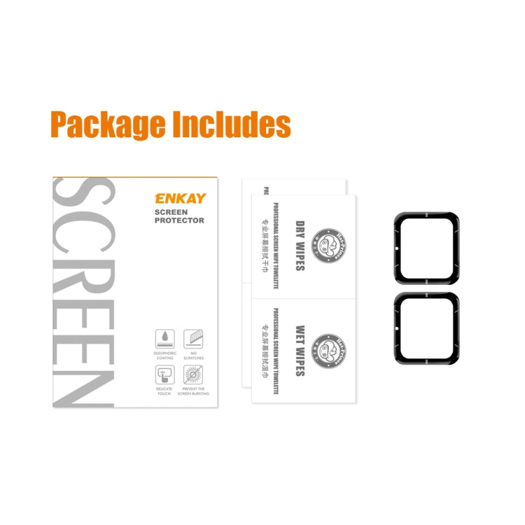 2 PCS Compatible with Garmin Venu SQ 2 ENKAY 3D Full Coverage Soft PC Edge + PMMA HD Screen Protector Film(Sport Version) - Screen Protector by ENKAY | Online Shopping South Africa | PMC TechLife | Buy Now Pay Later Mobicred