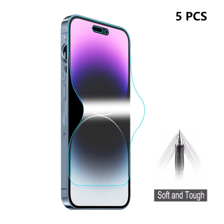 5 PCS ENKAY Full Glue Explosion-proof Hydrogel Film For iPhone 14 Pro - Front Protector by ENKAY | Online Shopping South Africa | PMC TechLife | Buy Now Pay Later Mobicred