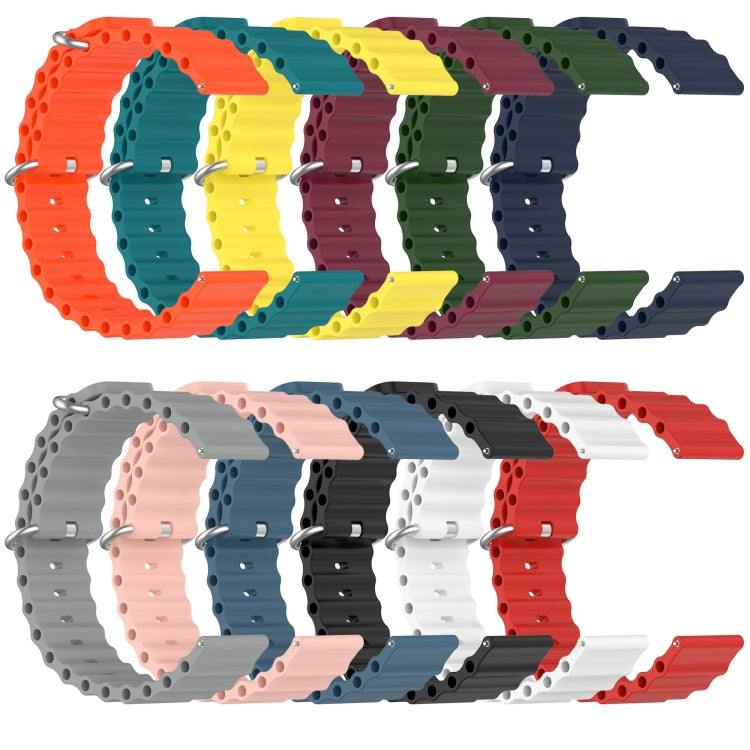 For Xiaomi MI Watch S1 Pro 22mm Ocean Style Silicone Solid Color Watch Band(Grey) - free shipping - PMC TechLife - Order now!