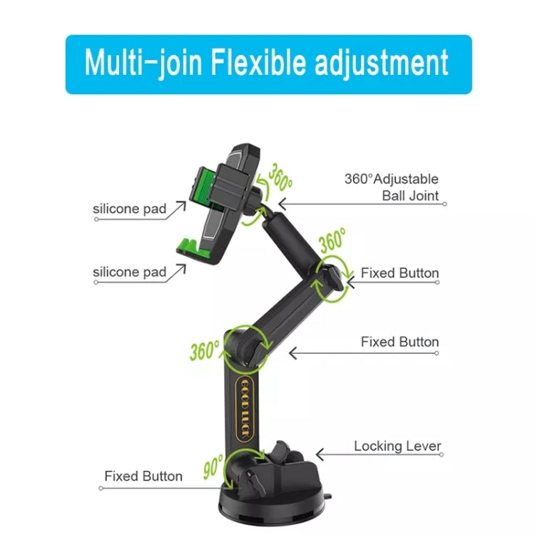 D001 Mount For Truck Excavator Forklift Long Arm Sturdy Cell Phone Holder - Car Holders by PMC Jewellery | Online Shopping South Africa | PMC Jewellery