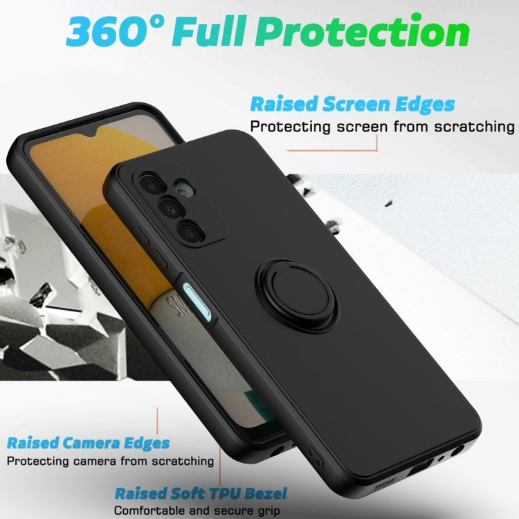 Ring Kickstand Silicone Phone Case For Samsung Galaxy A14 5G(Army Green) - Galaxy Phone Cases by PMC TechLife | Online Shopping South Africa | PMC TechLife