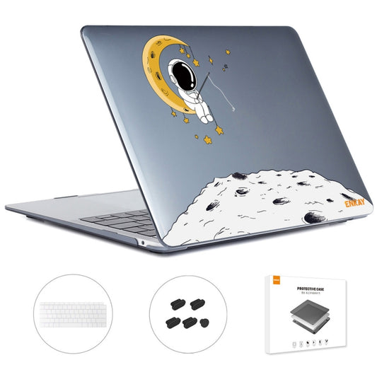 For MacBook Air 13.3 2018 A1932 ENKAY Hat-Prince 3 in 1 Spaceman Pattern Laotop Protective Crystal Case with TPU Keyboard Film / Anti-dust Plugs, Version:EU(Spaceman No.3) - MacBook Air Cases by ENKAY | Online Shopping South Africa | PMC Jewellery