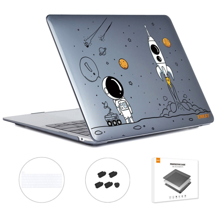 For MacBook Pro 13.3 A2251/A2289/A2338 ENKAY Hat-Prince 3 in 1 Spaceman Pattern Laotop Protective Crystal Case with TPU Keyboard Film / Anti-dust Plugs, Version:EU(Spaceman No.1) - MacBook Pro Cases by ENKAY | Online Shopping South Africa | PMC Jewellery