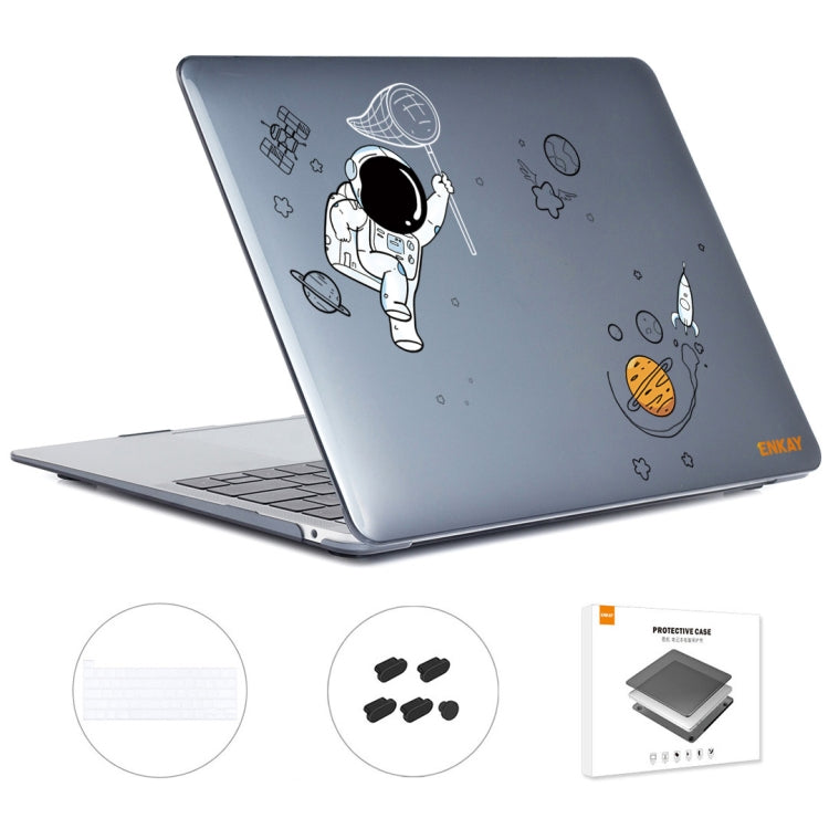 For MacBook Pro 13.3 A2251/A2289/A2338 ENKAY Hat-Prince 3 in 1 Spaceman Pattern Laotop Protective Crystal Case with TPU Keyboard Film / Anti-dust Plugs, Version:EU(Spaceman No.2) - free shipping - PMC TechLife - Order now!
