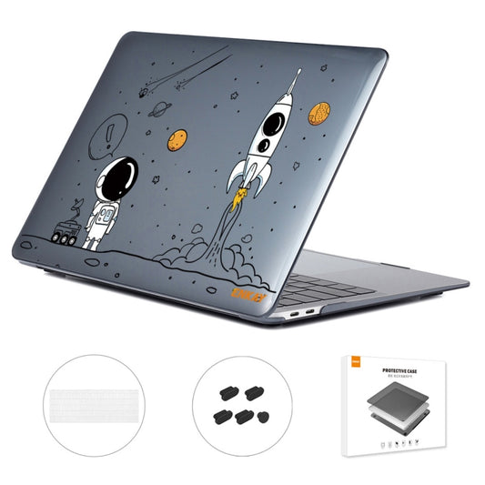 For MacBook Pro 15.4 A1707/A1990 ENKAY Hat-Prince 3 in 1 Spaceman Pattern Laotop Protective Crystal Case with TPU Keyboard Film / Anti-dust Plugs, Version:US(Spaceman No.1) - MacBook Pro Cases by ENKAY | Online Shopping South Africa | PMC Jewellery | Buy Now Pay Later Mobicred