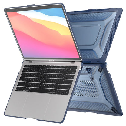 For MacBook Air 13.3 2018 A1932 ENKAY Hat-Prince 3 in 1 Protective Bracket  Case Cover Hard Shell with TPU Keyboard Film / Anti-dust Plugs, Version:US(Grey) - MacBook Air Cases by ENKAY | Online Shopping South Africa | PMC Jewellery