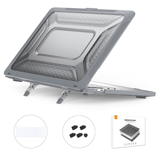 For MacBook Pro 13.3 A2251/A2289/A2338 ENKAY Hat-Prince 3 in 1 Protective Bracket  Case Cover Hard Shell with TPU Keyboard Film / Anti-dust Plugs, Version:US(Grey) - MacBook Pro Cases by ENKAY | Online Shopping South Africa | PMC Jewellery | Buy Now Pay Later Mobicred