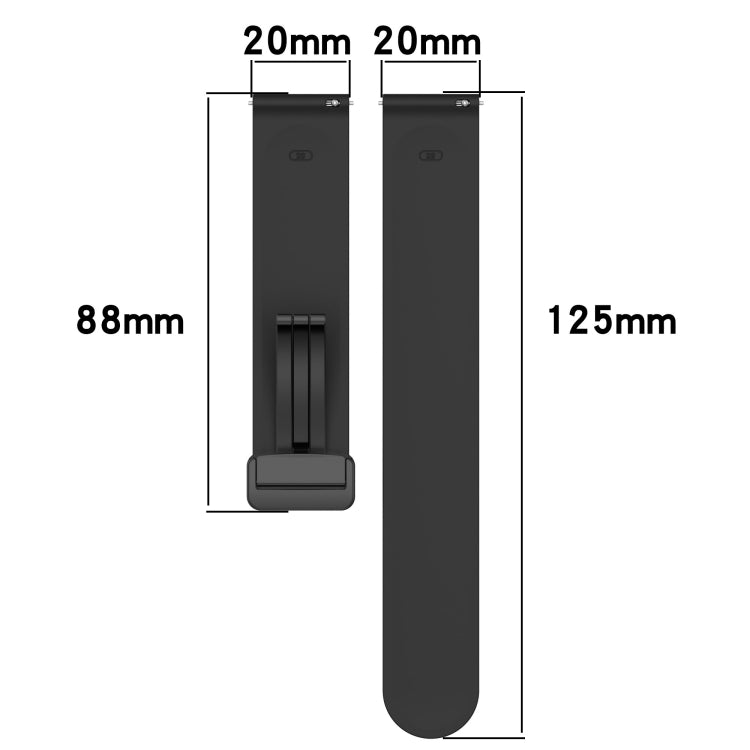 Compatible with Garmin Approach S40 20mm Solid Color Magnetic Clasp Silicone Watch Band(Teal) - free shipping - PMC TechLife - Order now!