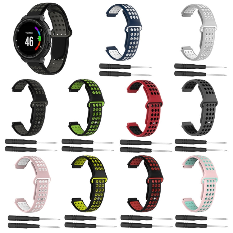 For Garmin Approach S5 Two-Color Punched Breathable Silicone Watch Band(Black+Red) - free shipping - PMC TechLife - Order now!