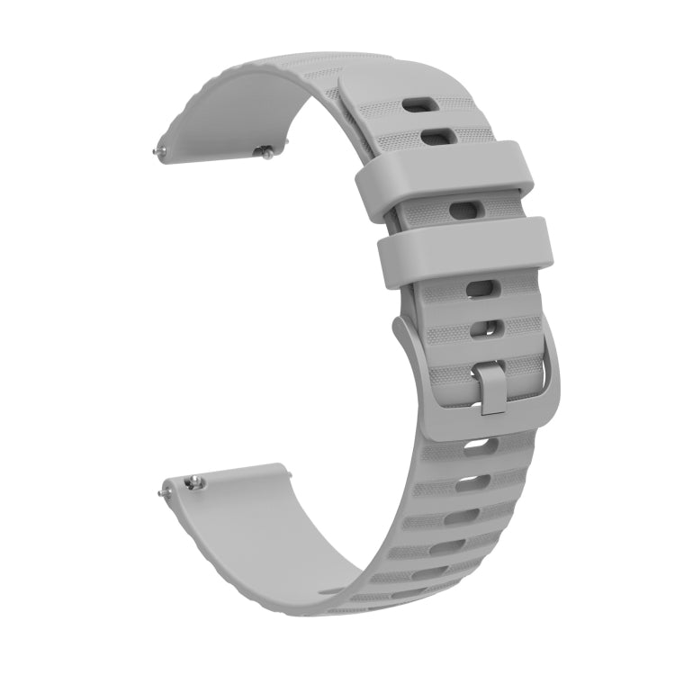For Amazfit GTS 2 20mm Wavy Dot Pattern Solid Color Silicone Watch Band(Grey) - free shipping - PMC TechLife - Order now!