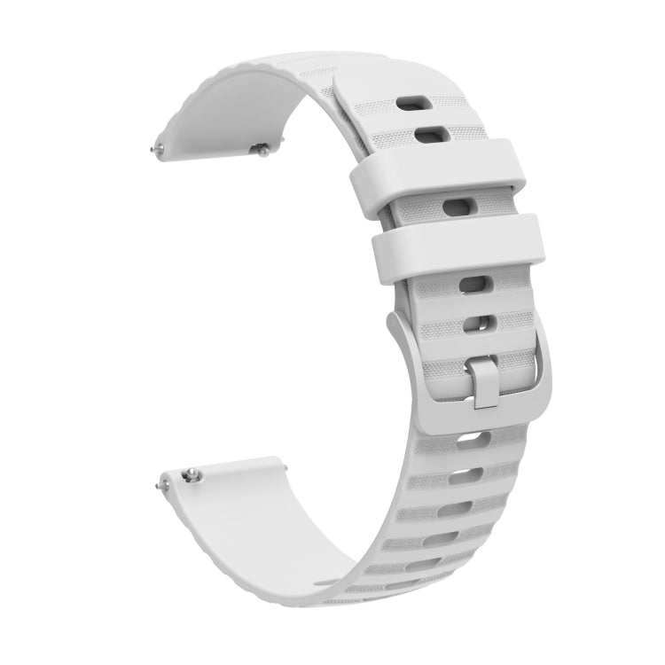 For Xiaomi MI Watch Color 22mm Wavy Dot Pattern Solid Color Silicone Watch Band(White) - Watch Bands by PMC TechLife | Online Shopping South Africa | PMC TechLife | Buy Now Pay Later Mobicred