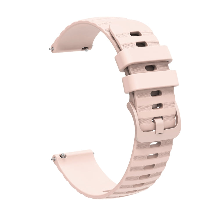 For Huawei Watch 3 22mm Wavy Dot Pattern Solid Color Silicone Watch Band(Pink) - free shipping - PMC TechLife - Order now!