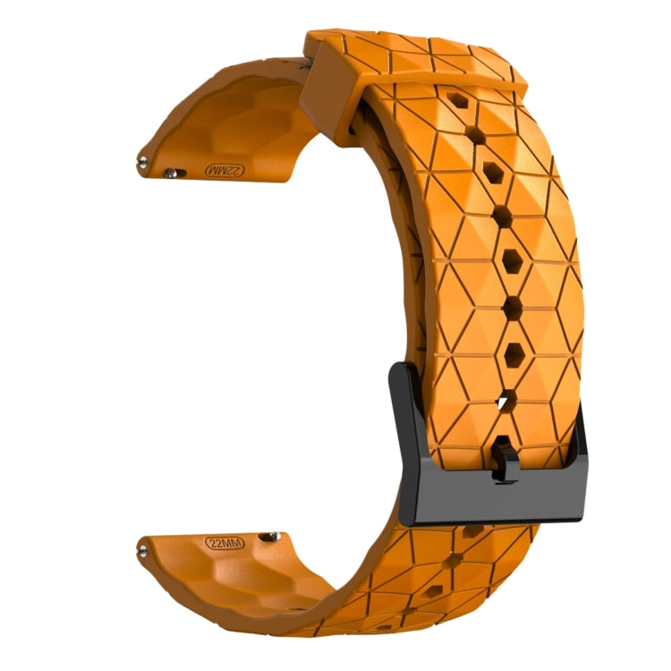 For Amazfit Pop Pro 20mm Football Pattern Solid Color Silicone Watch Band(Yellow) - free shipping - PMC TechLife - Order now!