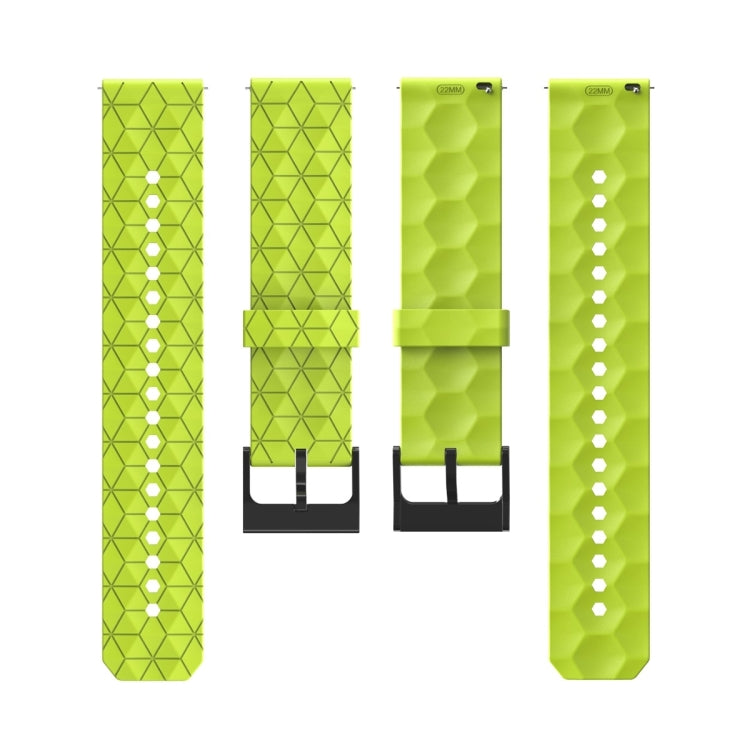 For Huawei Watch 3 22mm Football Pattern Solid Color Silicone Watch Band(Yellow) - free shipping - PMC TechLife - Order now!