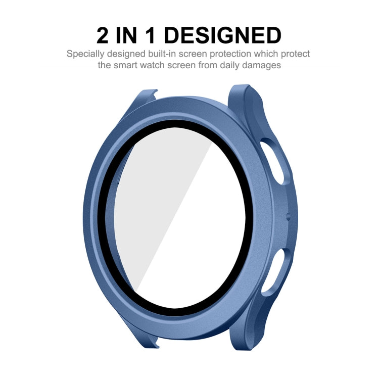 For Samsung Galaxy Watch4/5 40mm ENKAY Hat-Prince Waterproof Full Coverage PC Frame + 9H Tempered Glass Case(Bright Silver) - Watch Cases by ENKAY | Online Shopping South Africa | PMC Jewellery | Buy Now Pay Later Mobicred