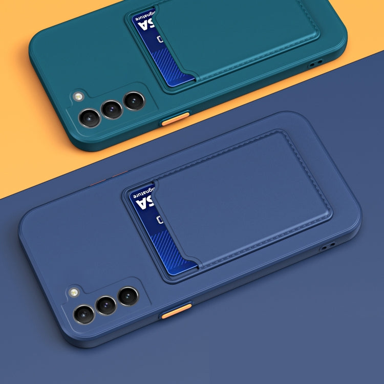 For Samsung Galaxy A54 5G Skin Feel Card TPU Contrast Color Button Phone Case(Dark Blue) - Galaxy Phone Cases by PMC Jewellery | Online Shopping South Africa | PMC Jewellery