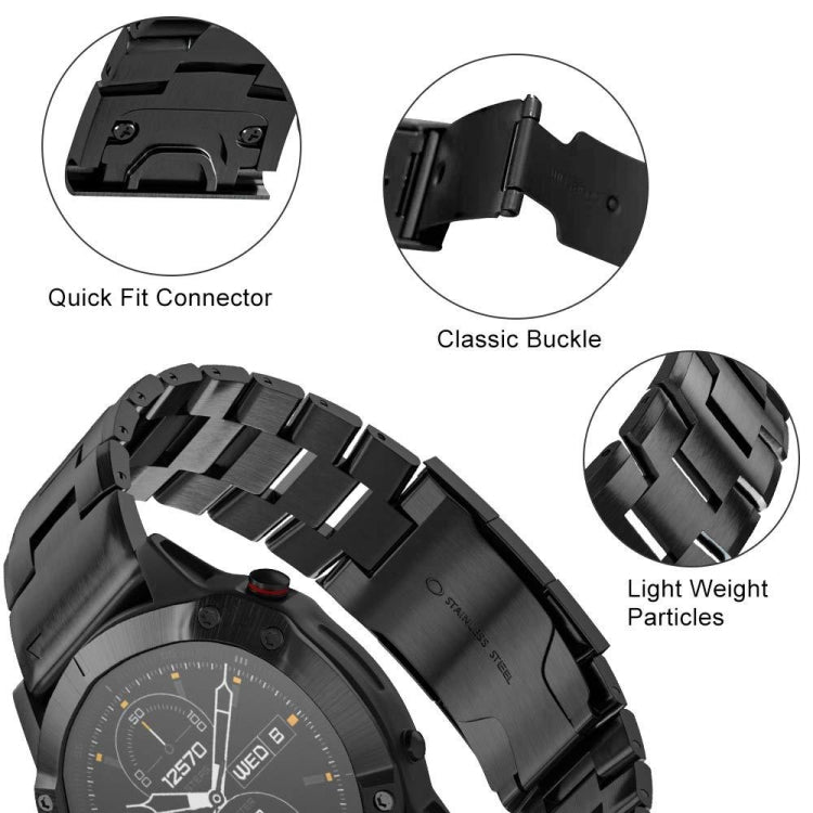 Compatible with Garmin Approach S62 22mm Titanium Alloy Quick Release Watch Band(Black) - free shipping - PMC TechLife - Order now!