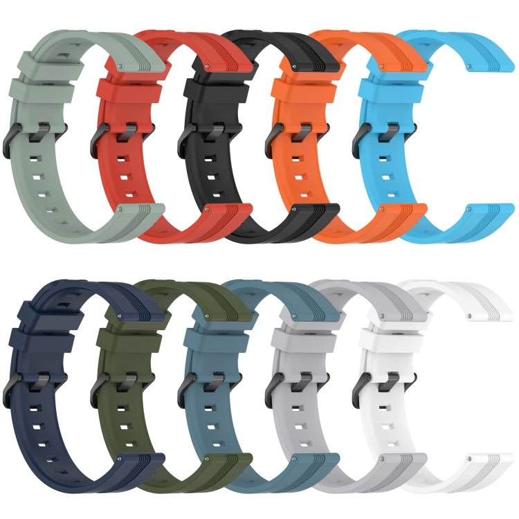 For Huawei GT2 46mm 22mm Concave Striped Slicone Watch Band(Black) - free shipping - PMC TechLife - Order now!