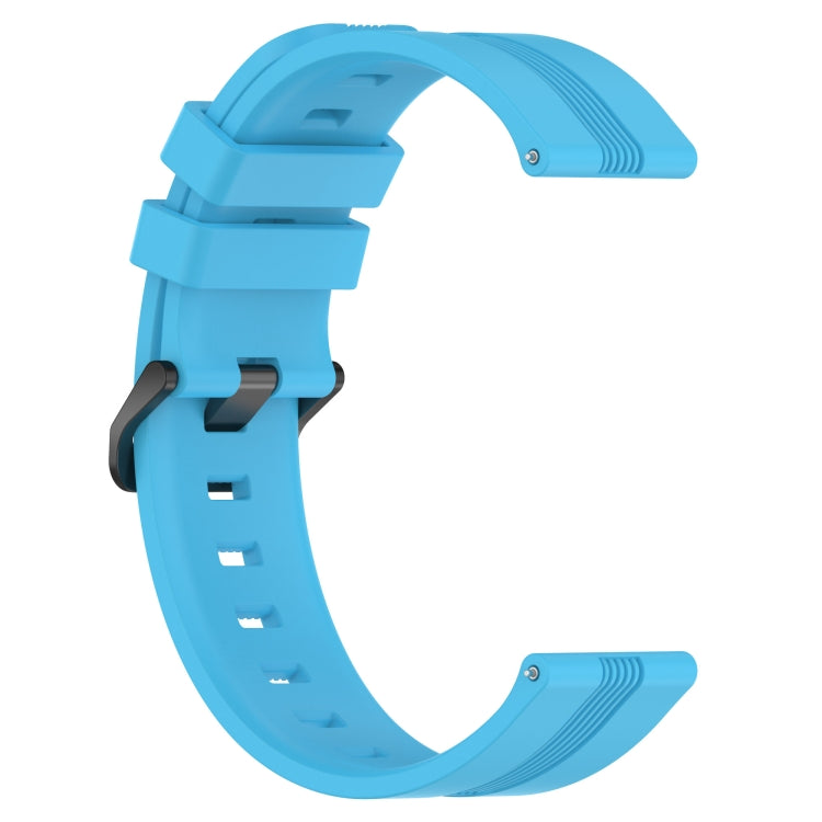 Compatible with Garmin Compatible witherunner Sq2 20mm Concave Striped Slicone Watch Band(Sky Blue) - free shipping - PMC TechLife - Order now!
