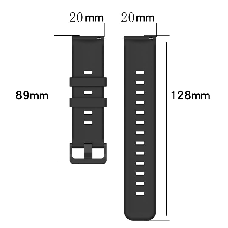 Compatible with Garmin Compatible witherunner Sq2 Music 20mm Concave Striped Slicone Watch Band(Navy Blue) - free shipping - PMC TechLife - Order now!