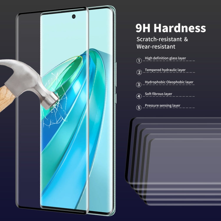 For Honor X9A / Magic5 Lite 2pcs ENKAY 0.26mm 3D Hot Bending Tempered Glass Full Film with Lens Film - Honor Tempered Glass by ENKAY | Online Shopping South Africa | PMC Jewellery | Buy Now Pay Later Mobicred