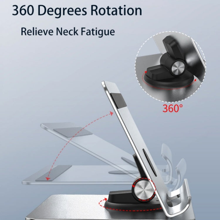 TM08 Desktop Tablet Stand Adjust Aluminum 360 Degree Rotatable Phone Stand - Desktop Holder by PMC TechLife | Online Shopping South Africa | PMC TechLife