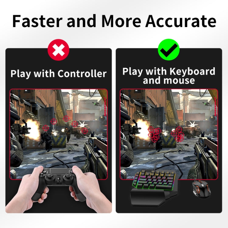 7 in 1 Video Game Converter Keyboard Mouse Converter Shooting Game Auxiliary Tool - Converter & Adapter by PMC TechLife | Online Shopping South Africa | PMC TechLife