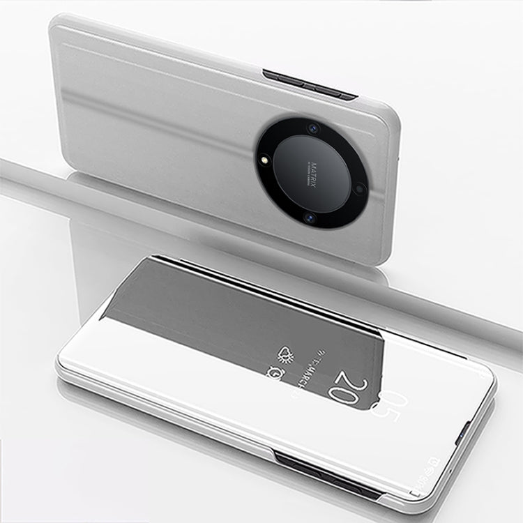 For Honor X9A Plated Mirror Horizontal Flip Leather Case with Holder(Silver) - free shipping - PMC TechLife - Order now!