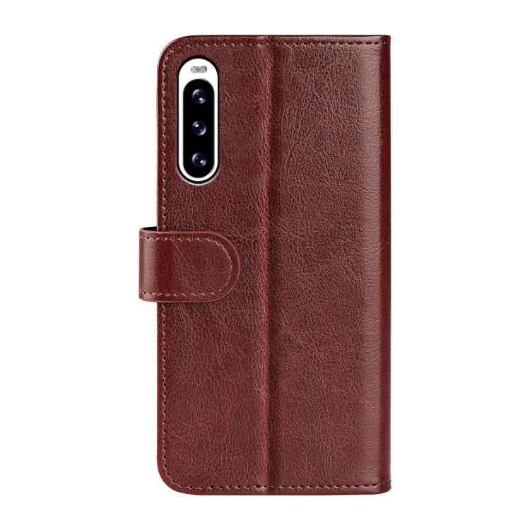 For Sony Xperia10 V R64 Texture Horizontal Flip Leather Phone Case(Brown) - Sony Cases by PMC Jewellery | Online Shopping South Africa | PMC Jewellery