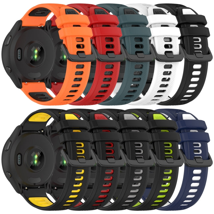 For Amazfit GTR 2 22MM Sports Two-Color Silicone Watch Band(Orange+Black) - Smart Wear by PMC Jewellery | Online Shopping South Africa | PMC Jewellery