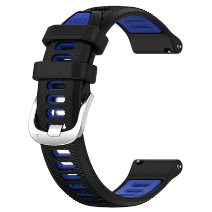 For Huawei Watch GT 2E 22mm Sports Two-Color Steel Buckle Silicone Watch Band(Black+Blue) - Smart Wear by PMC Jewellery | Online Shopping South Africa | PMC Jewellery