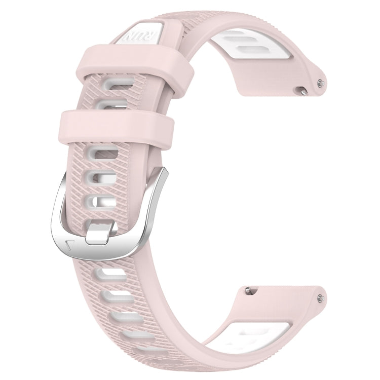 For Honor Watch GS 3i 22mm Sports Two-Color Steel Buckle Silicone Watch Band(Pink+White) - Smart Wear by PMC Jewellery | Online Shopping South Africa | PMC Jewellery