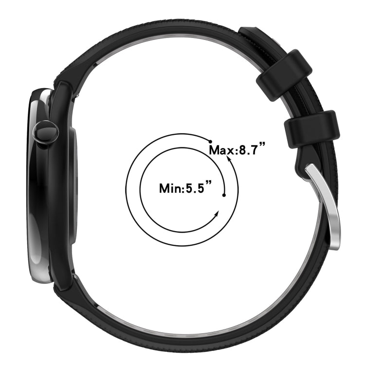 For  Xiaomi Haylou RS4 LS12 22mm Sports Two-Color Steel Buckle Silicone Watch Band(Lake Blue+Black) - Smart Wear by PMC Jewellery | Online Shopping South Africa | PMC Jewellery