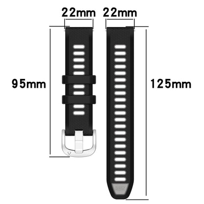 For Amazfit GTR 3 22mm Cross Texture Two Color Silicone Steel Buckle Watch Band(Starlight+Black) -  by PMC Jewellery | Online Shopping South Africa | PMC Jewellery