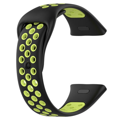 For Redmi Watch 3 Sports Two-Color Silicone Watch Band(Black+Green) - Smart Wear by PMC Jewellery | Online Shopping South Africa | PMC Jewellery