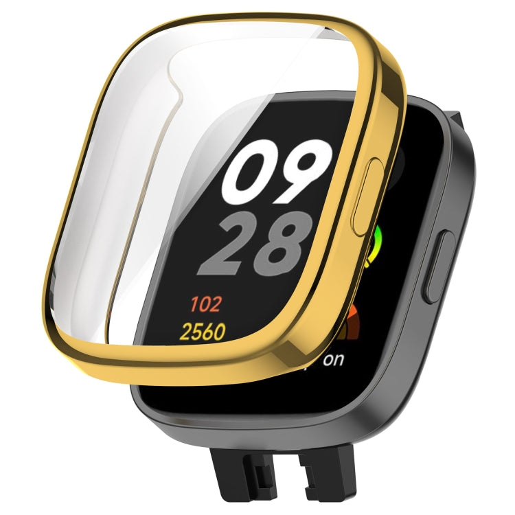 For Redmi Watch 3 TPU Fully Enclosed Watch Protective Case(Gold) - Smart Wear by PMC TechLife | Online Shopping South Africa | PMC TechLife