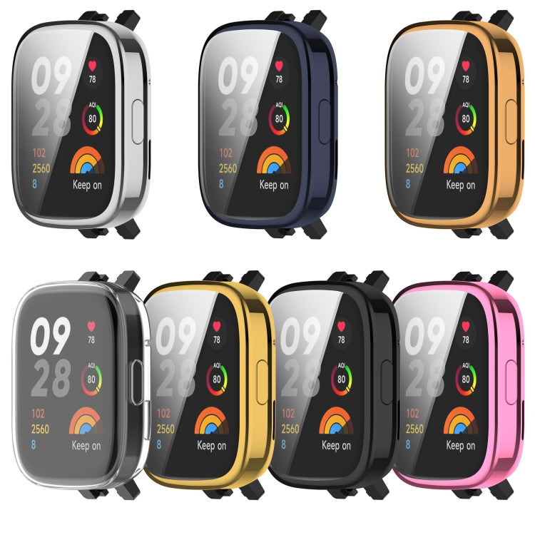 For Redmi Watch 3 Lite TPU Fully Enclosed Watch Protective Case(Black) - Smart Wear by PMC TechLife | Online Shopping South Africa | PMC TechLife