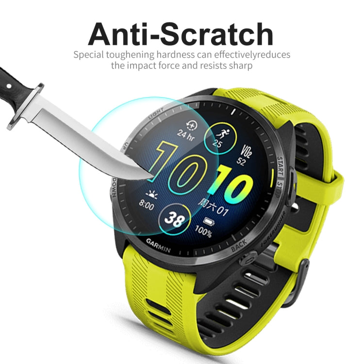 2pcs For Garmin Forerunner 965 ENKAY 0.2mm 9H Tempered Glass Screen Protector Watch Film - Smart Wear by ENKAY | Online Shopping South Africa | PMC Jewellery