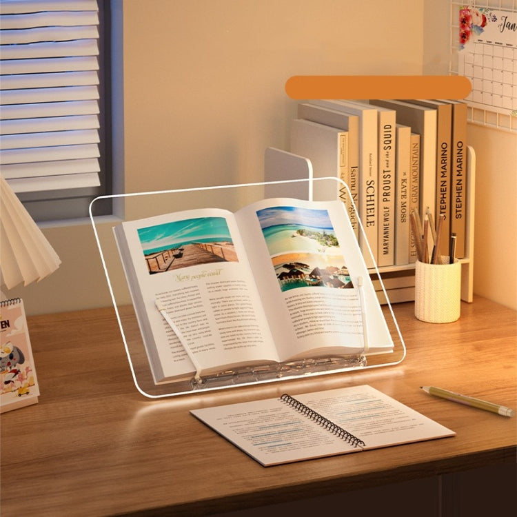 BG-2Y For iPad Tablet PC Angle Adjustable Transparent Acrylic Reading Bookshelf - free shipping - PMC TechLife - Order now!