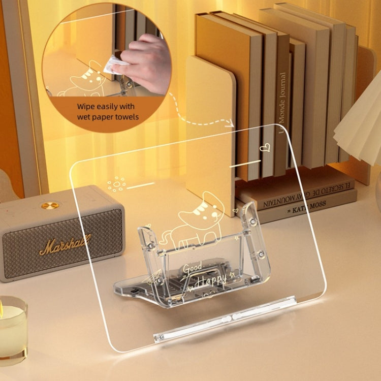 BG-2Y For iPad Tablet PC Angle Adjustable Transparent Acrylic Reading Bookshelf - free shipping - PMC TechLife - Order now!