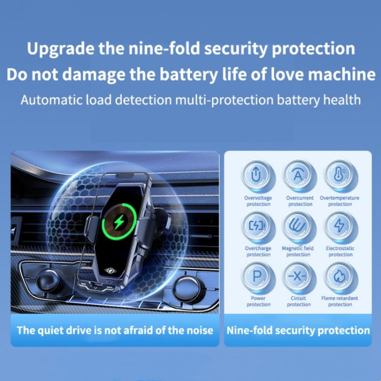 T7 Multipurpose Car Wireless Charger Infrared Automatic Inducction Car Mobile Phone Bracket - Wireless Charger Holders by PMC TechLife | Online Shopping South Africa | PMC TechLife
