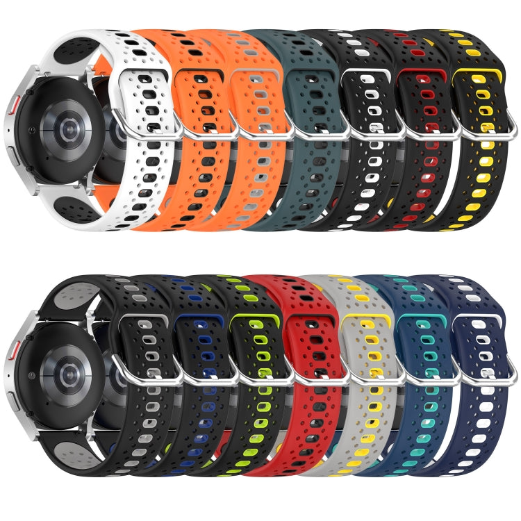 For Garmin Venu 20mm Breathable Two-Color Silicone Watch Band(Blue+Teal) - Watch Bands by PMC TechLife | Online Shopping South Africa | PMC TechLife