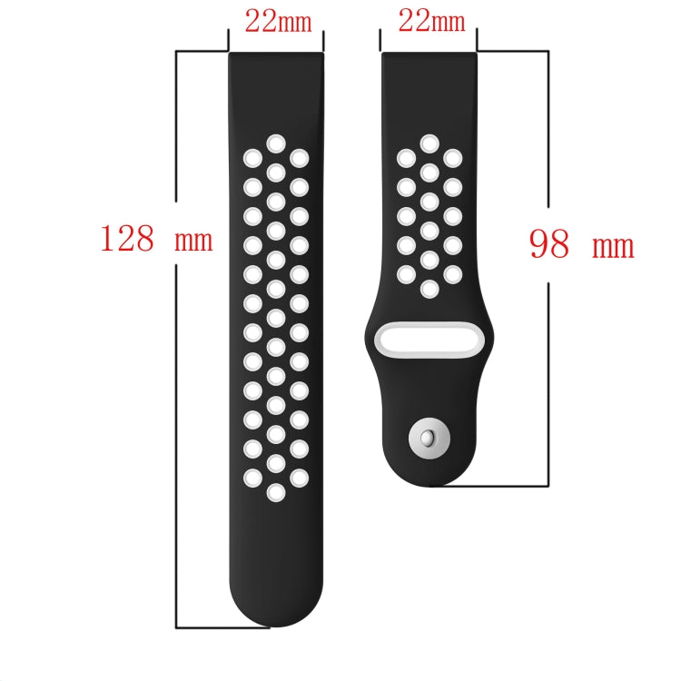 For Garmin Instinct Crossover Solar 22mm Sports Breathable Silicone Watch Band(Black+Red) -  by PMC Jewellery | Online Shopping South Africa | PMC Jewellery