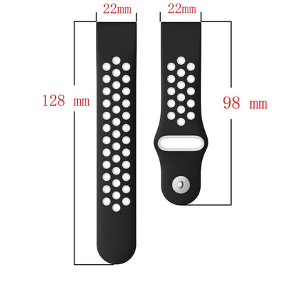 For Garmin Forerunner 965 22mm Sports Breathable Silicone Watch Band(White+Black) -  by PMC Jewellery | Online Shopping South Africa | PMC Jewellery