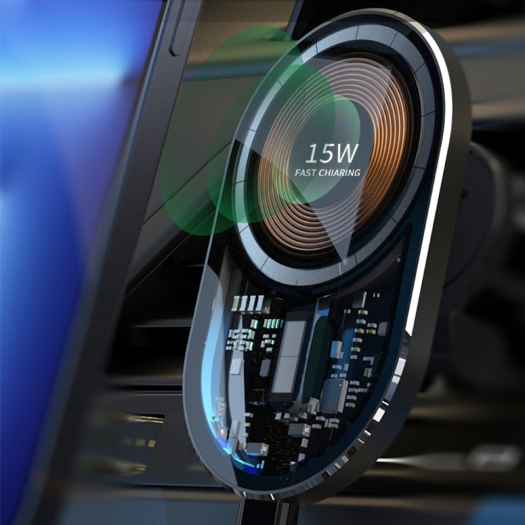 T10 15W Transparent Car Magnetic Wireless Charger - Wireless Charger Holders by PMC TechLife | Online Shopping South Africa | PMC TechLife